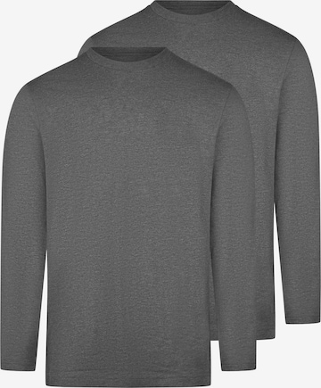 Ragman Shirt 'Basic' in Grau: Vorderseite