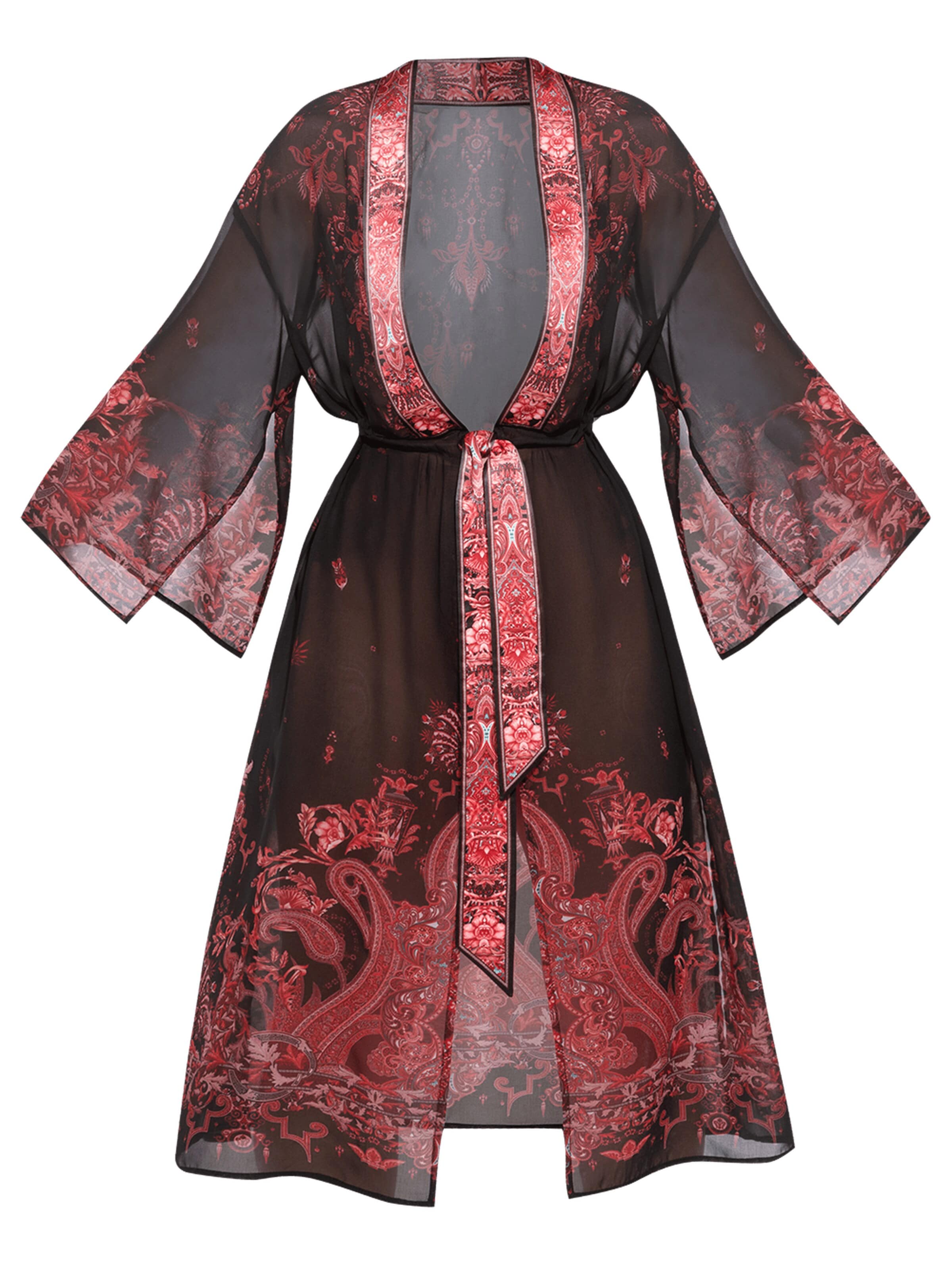 JIORO Strandkleid 'PAISLEY DARK' in Mischfarben: Vorderseite