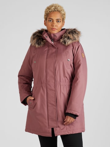 ONLY Carmakoma Vinterparka 'Irena' i pink: forside