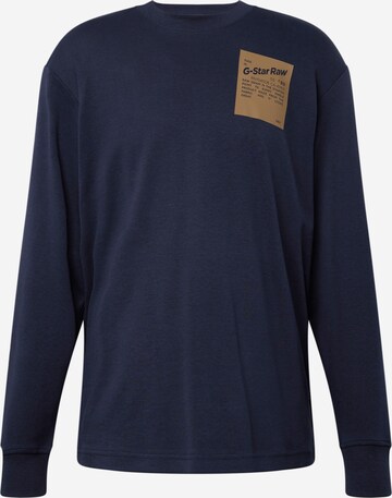 G-Star RAW Shirt 'Tile' in Blauw: voorkant
