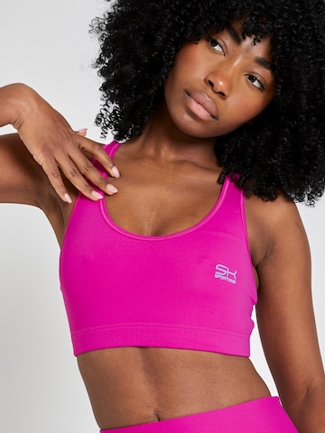 SPORTKIND Bralette Sports Bra 'Sport BH breite Träger' in Purple: front