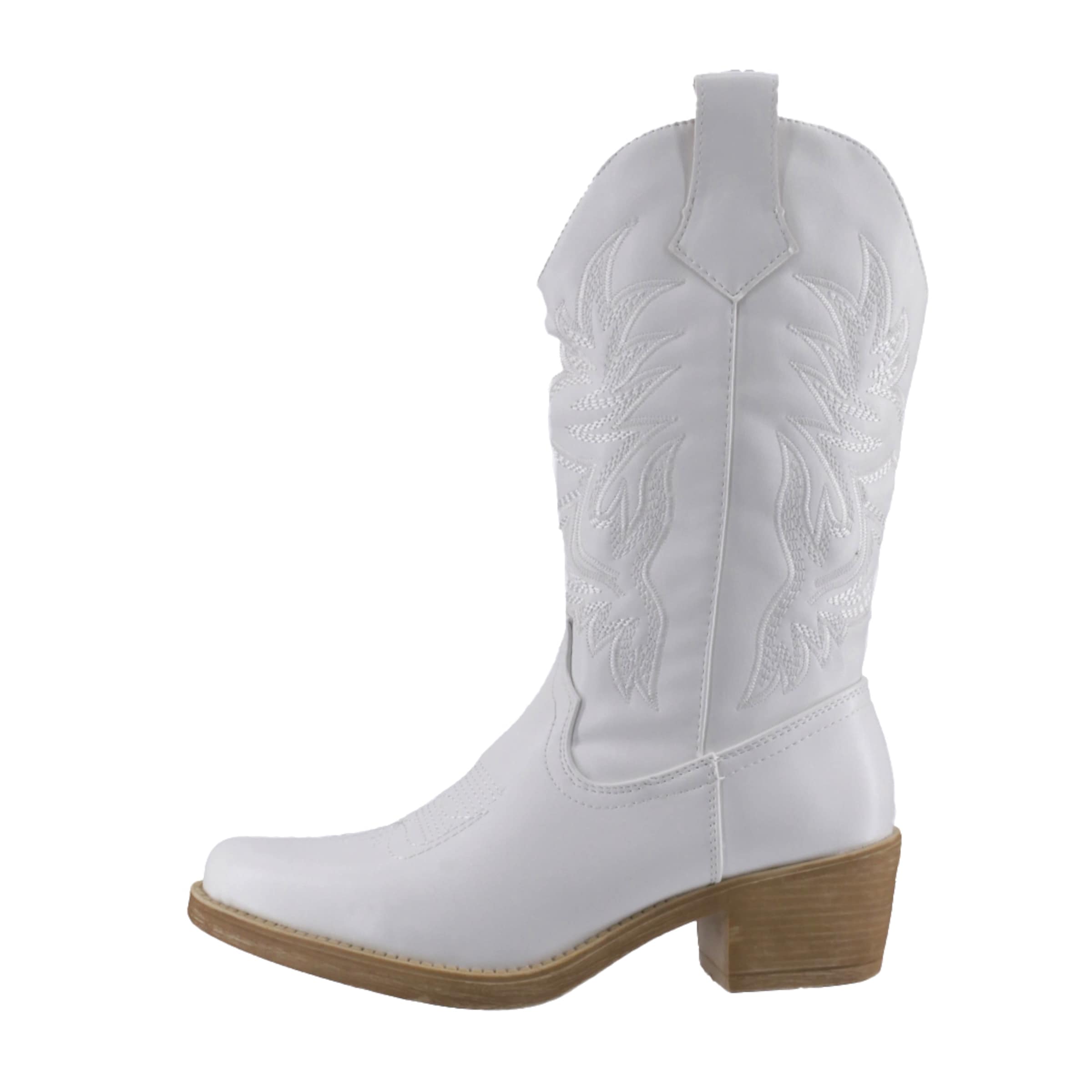 Bottes de cowboy Elara en blanc