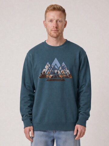 Sweat-shirt 'Geometric Landscape' Watapparel en bleu : devant