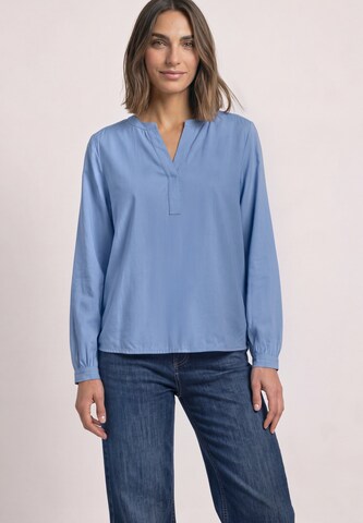STREET ONE Split Neck Tunika in Blau: Vorderseite