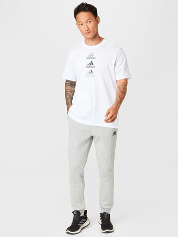 ADIDAS SPORTSWEAR Tapered Sporthose 'Essentials' in Grau