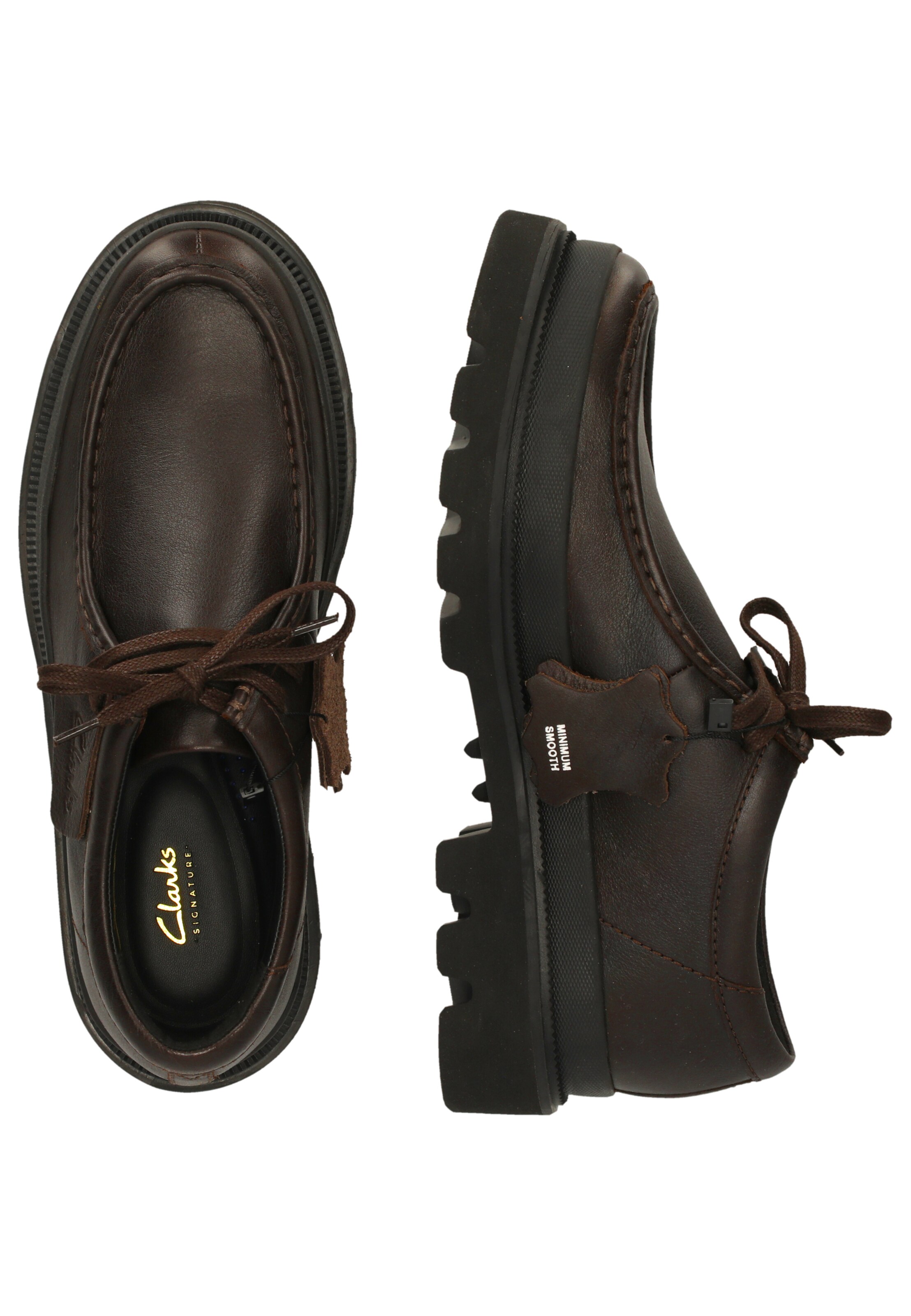 CLARKS Veterschoen 'Badell Seam' in Bruin