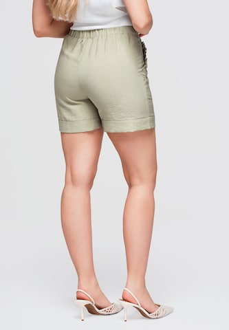Regular Pantalon Ombre en vert