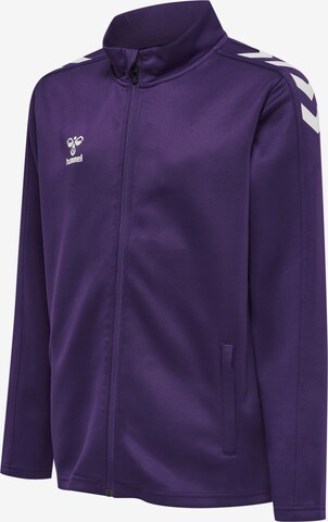 Hummel Athletic Zip-Up Hoodie 'Core Xk Poly' in Purple