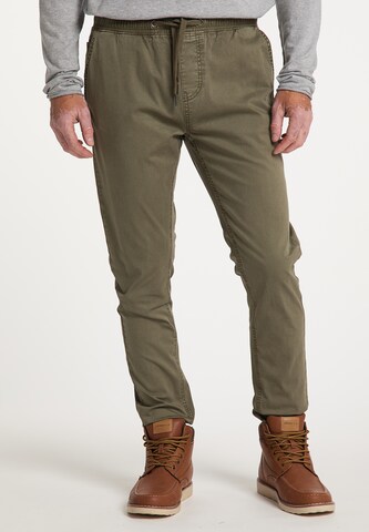 Coupe slim Pantalon chino DreiMaster Vintage en vert : devant