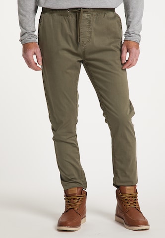 Coupe slim Pantalon chino DreiMaster Vintage en vert : devant