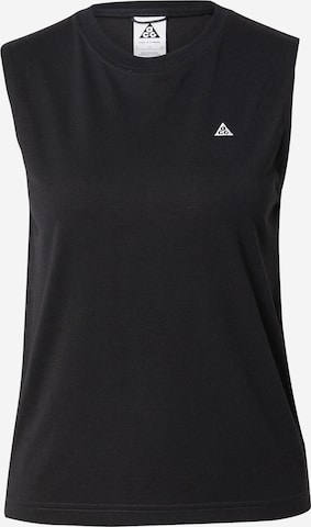 Nike SportswearTop - crna boja: prednji dio