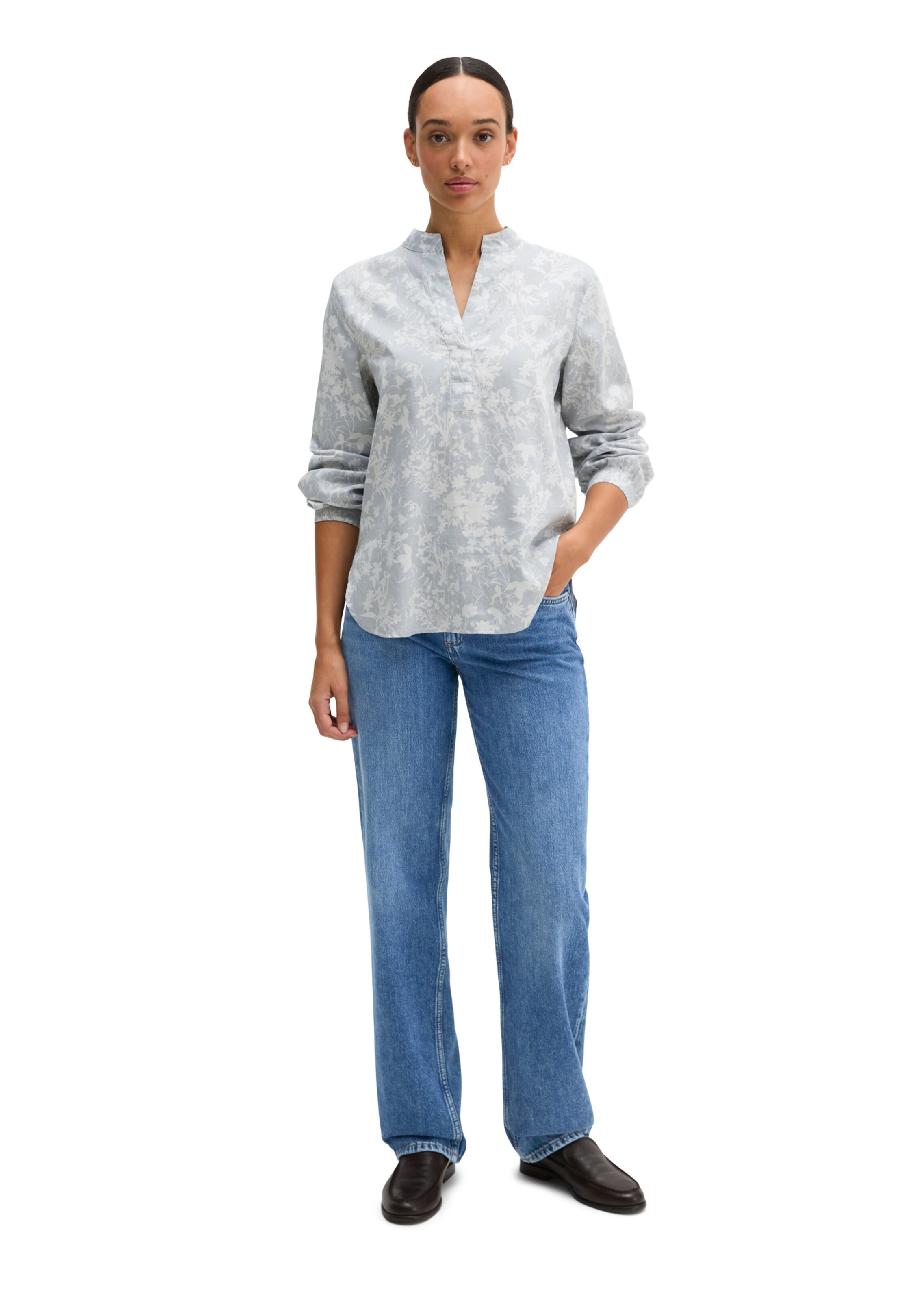 Marc O'Polo Blouse in Blauw: voorkant