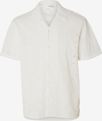 SELECTED HOMME - Comfort Fit Camisa 'Jax' em branco: frente