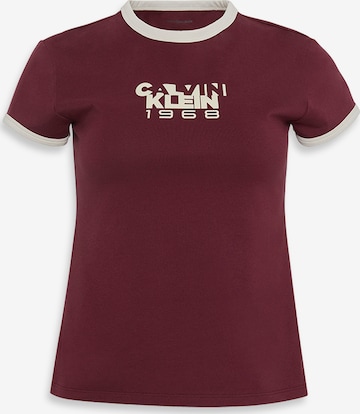 T-shirt '1968' Calvin Klein Jeans en rouge : devant