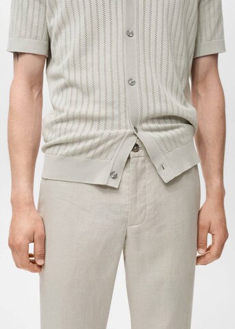 MANGO MAN Slim fit Pants 'Oyster' in Beige