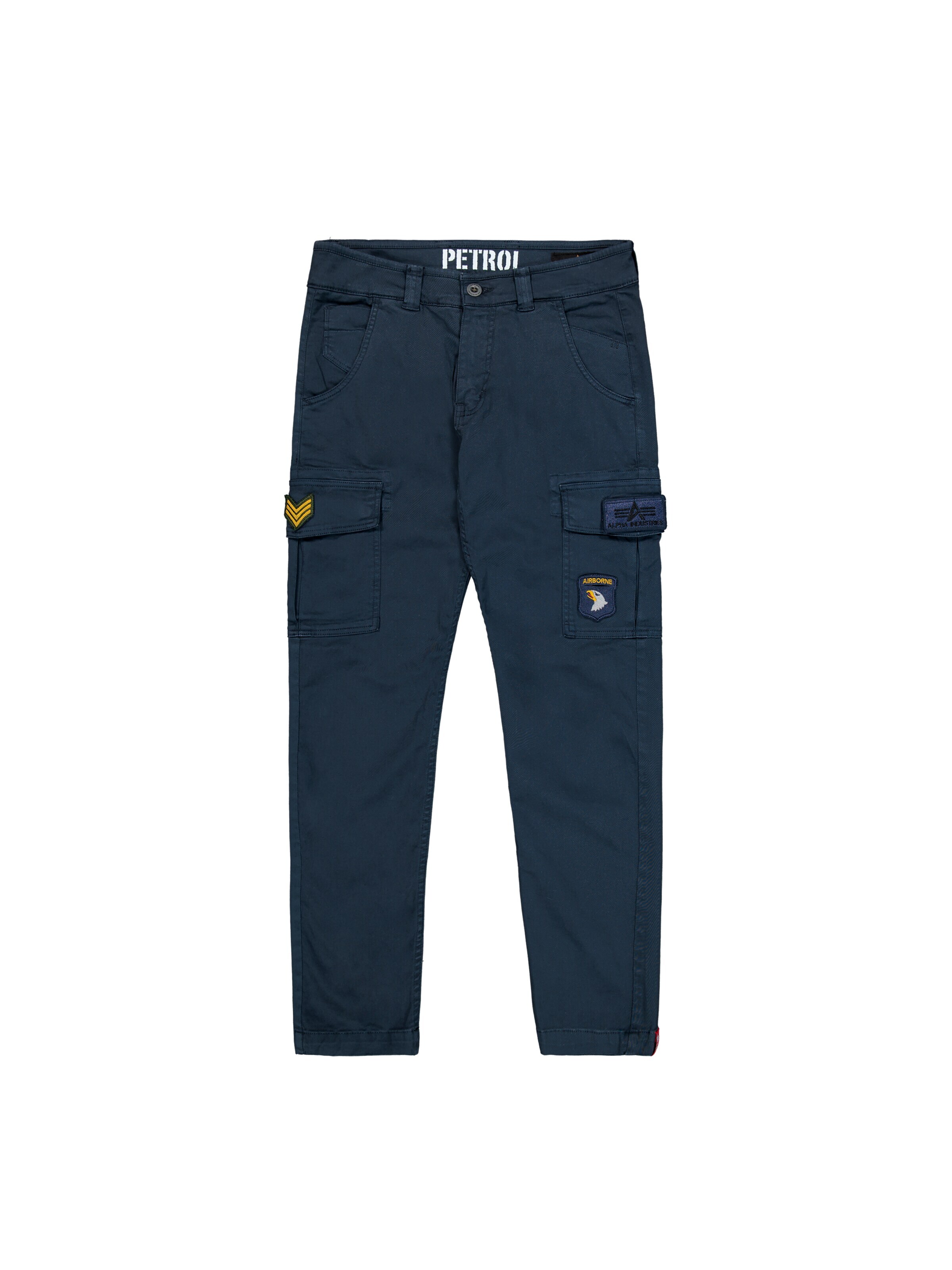 ALPHA INDUSTRIES Regular Cargohose 'Petrol Patch'‌‌‌‌‌‌‌‌‌ in Blau: Vorderseite