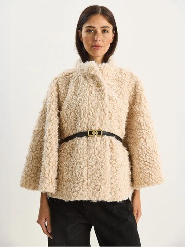 Veste mi-saison Bianco Lucci en beige : devant