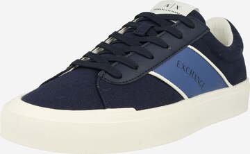 ARMANI EXCHANGE - Zapatillas deportivas bajas en azul: frente