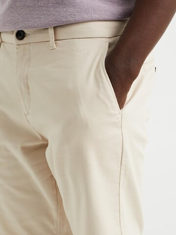 WE Fashion Slimfit Chino kalhoty – béžová
