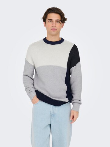 Only & Sons Pullover 'KENDRICK' i grå