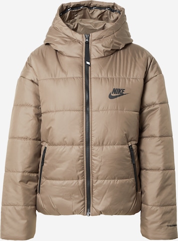 Nike SportswearZimska jakna - smeđa boja: prednji dio