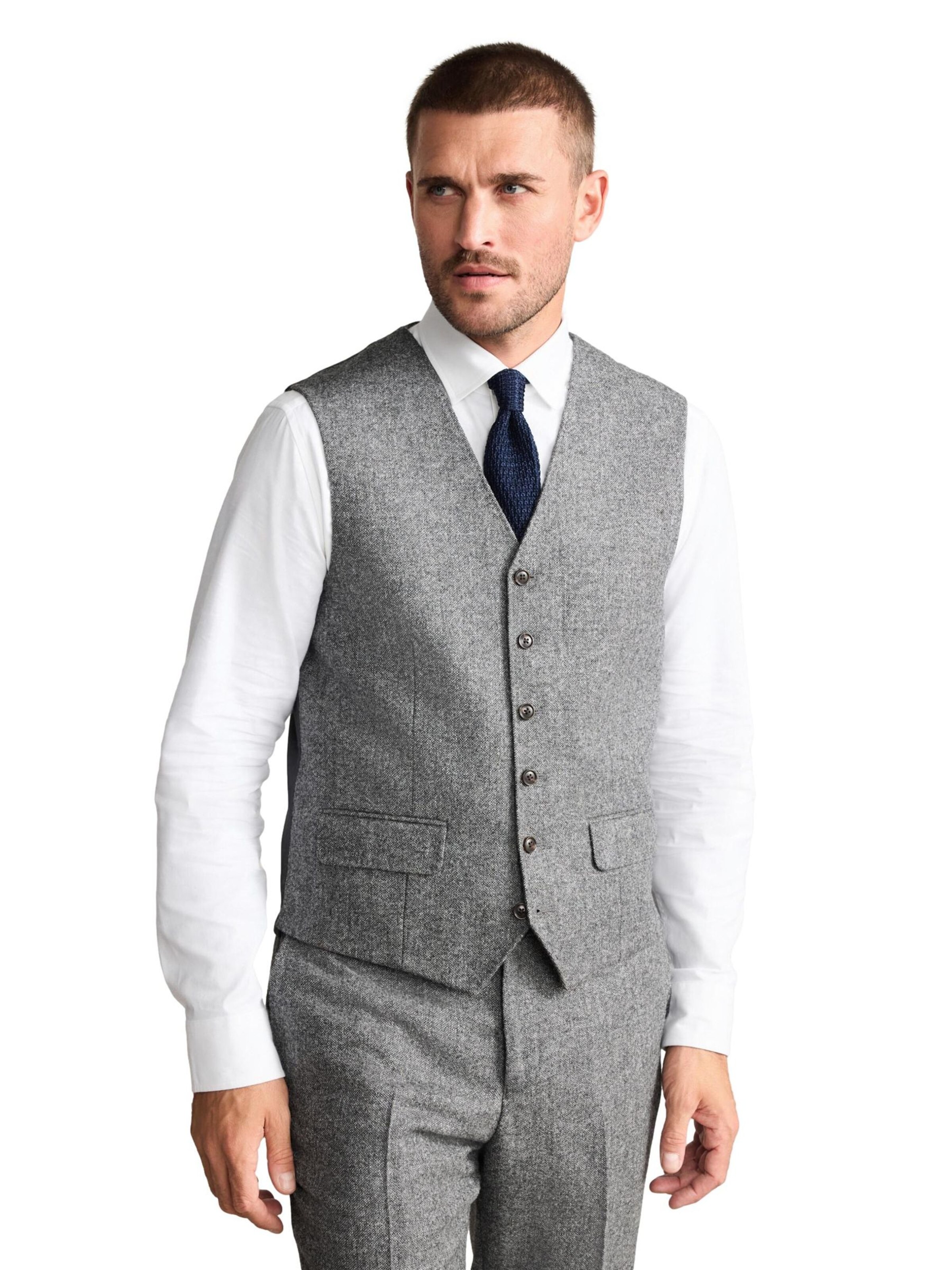 Next Anzugweste in Grau: Vorderseite