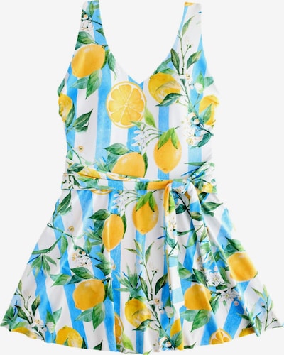 Next Haljina za kupanje u azur / tamo žuta / zelena / bijela, Pregled proizvoda