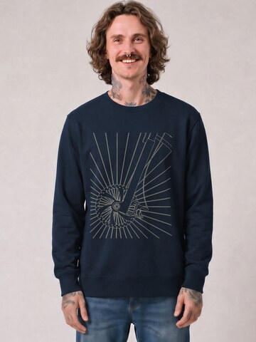 Watapparel Sweatshirt 'Fahrradspeichen' in Blauw: voorkant