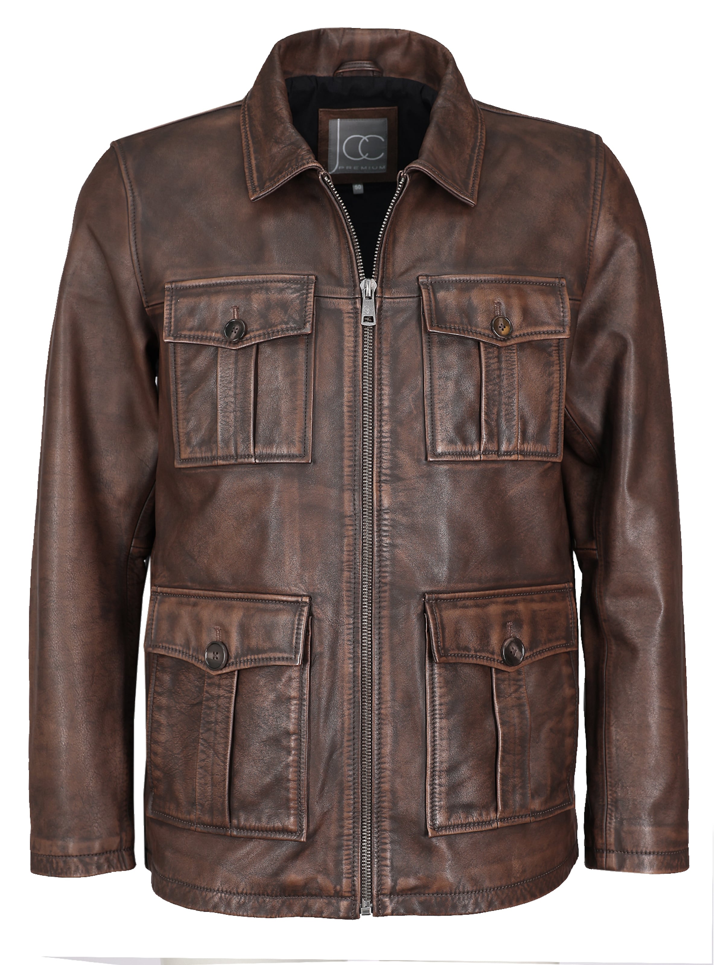 JCC Between-season jacket in Brown: front
