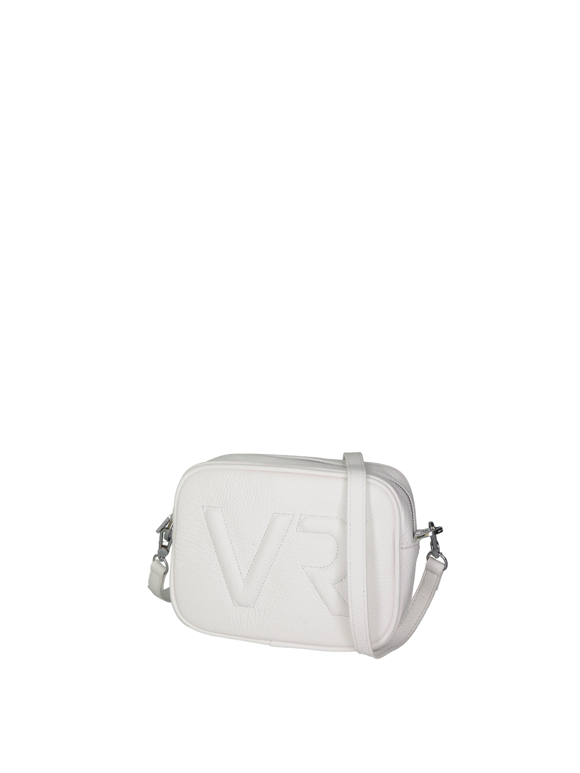 Borsa a tracolla 'Borsa a Tracolla Donna Pelle Virginia Rhinè Zip' di Virginia Rhinè in bianco