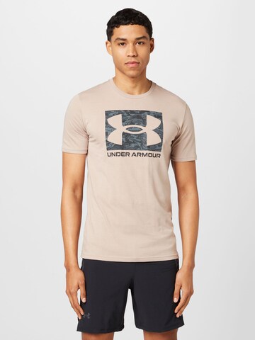 UNDER ARMOUR Funkčné tričko - Béžová: predná strana