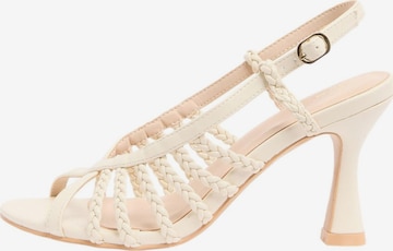 Sandales à lanières Friends Like These en beige : devant