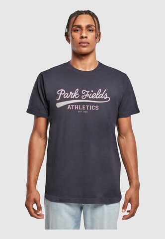 Merchcode T-Shirt 'Park Fields - Sixty One' in Blau: Vorderseite