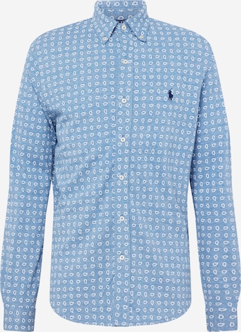 Coupe regular Chemise Polo Ralph Lauren en bleu : devant