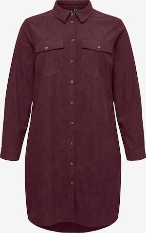 Vero Moda Curve - Vestido camisero 'VMCVilja' en rojo: frente