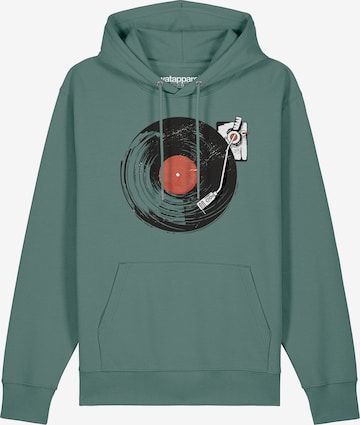 Sweat-shirt 'Schallplatte' Watapparel en vert : devant