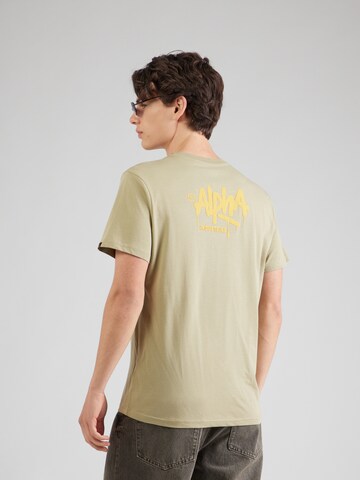 zaļš ALPHA INDUSTRIES T-Krekls: no priekšpuses