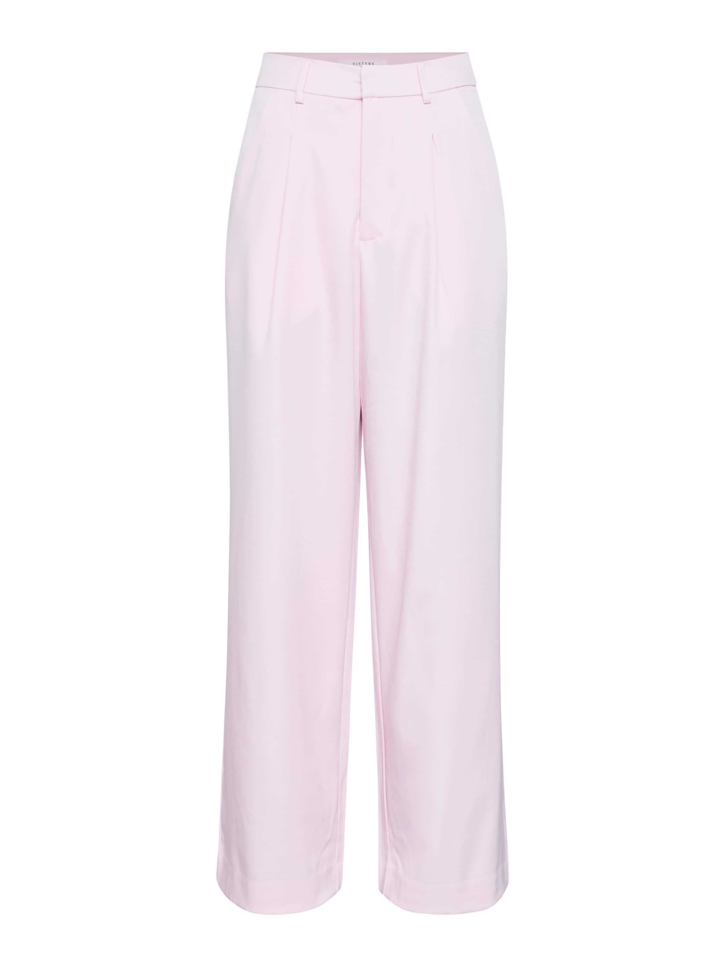 SISTERS POINT Široký strih Plisované nohavice 'GREAT-PA' - Ružová: predná strana