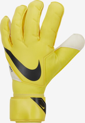NIKE Athletic Gloves in Yellow: front