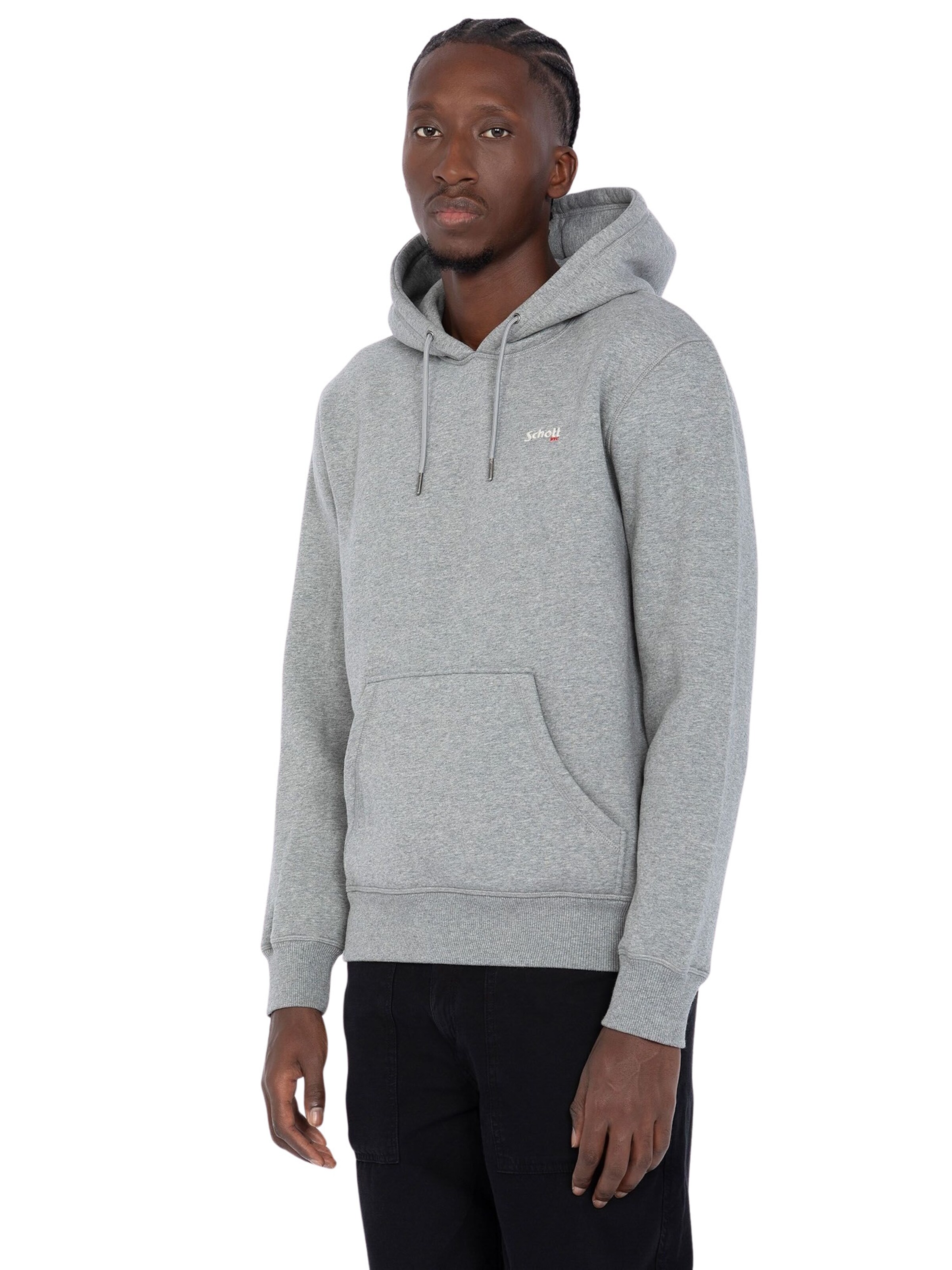Sweat-shirt 'Casual2' Schott NYC en gris : devant
