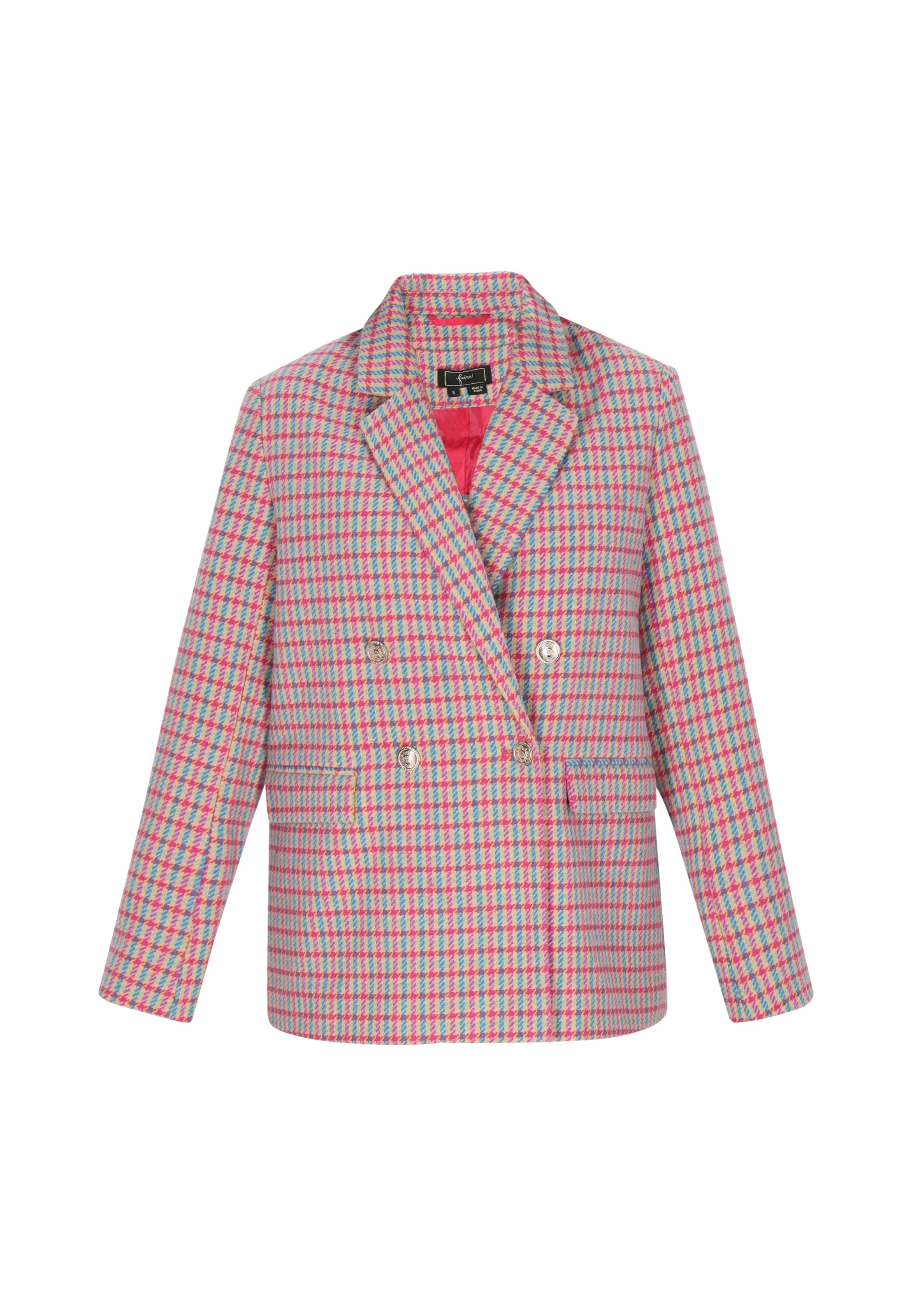 jauktas krāsas faina Žakete: no priekšpuses