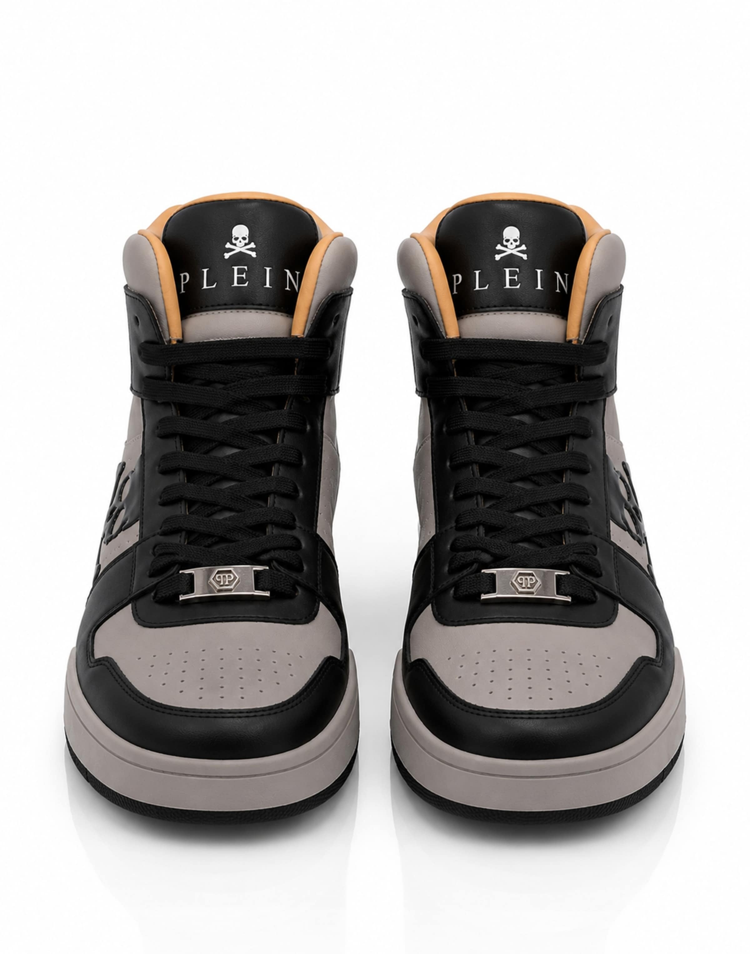 Philipp Plein - Sapatilhas altas 'Notorius' em castanho