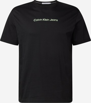 T-Shirt Calvin Klein Jeans Plus en noir : devant