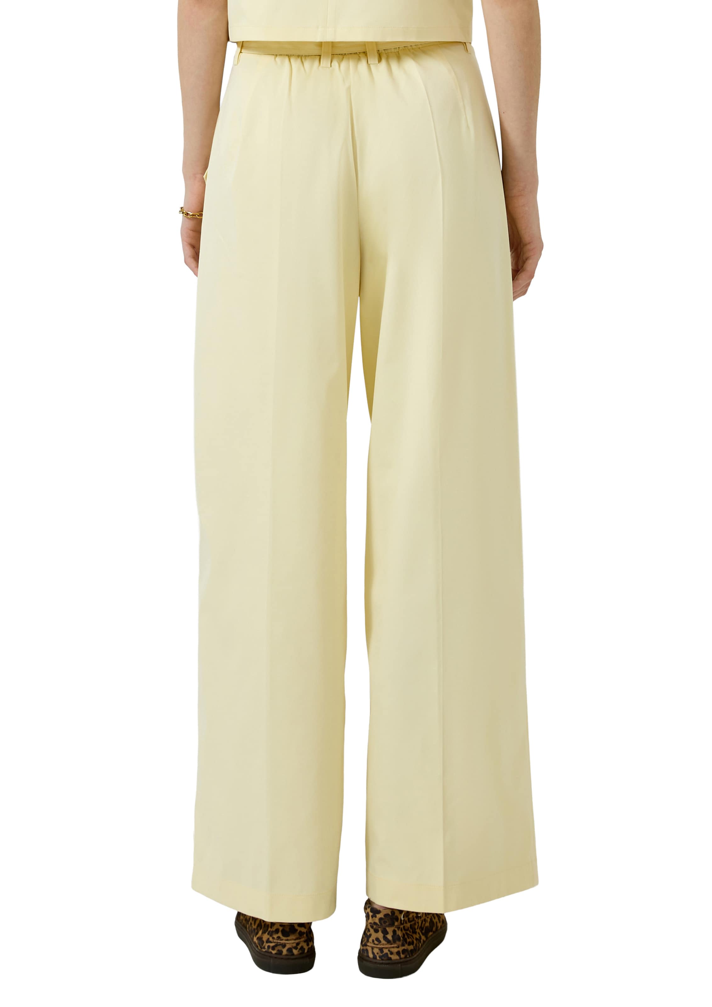 QS Wide Leg Hose in Gelb