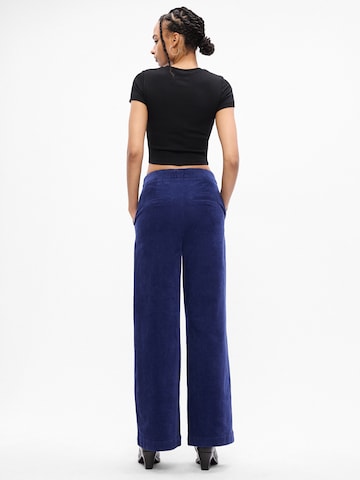 MSCH COPENHAGEN Wide leg Trousers 'Geggo' in Blue