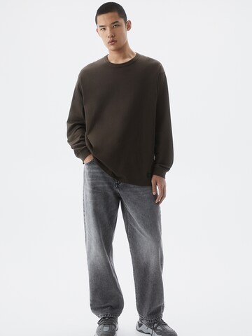 Pull&Bear Wide Leg Jeans in Grau