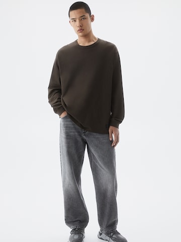 Pull&Bear Wide Leg Farkut värissä harmaa