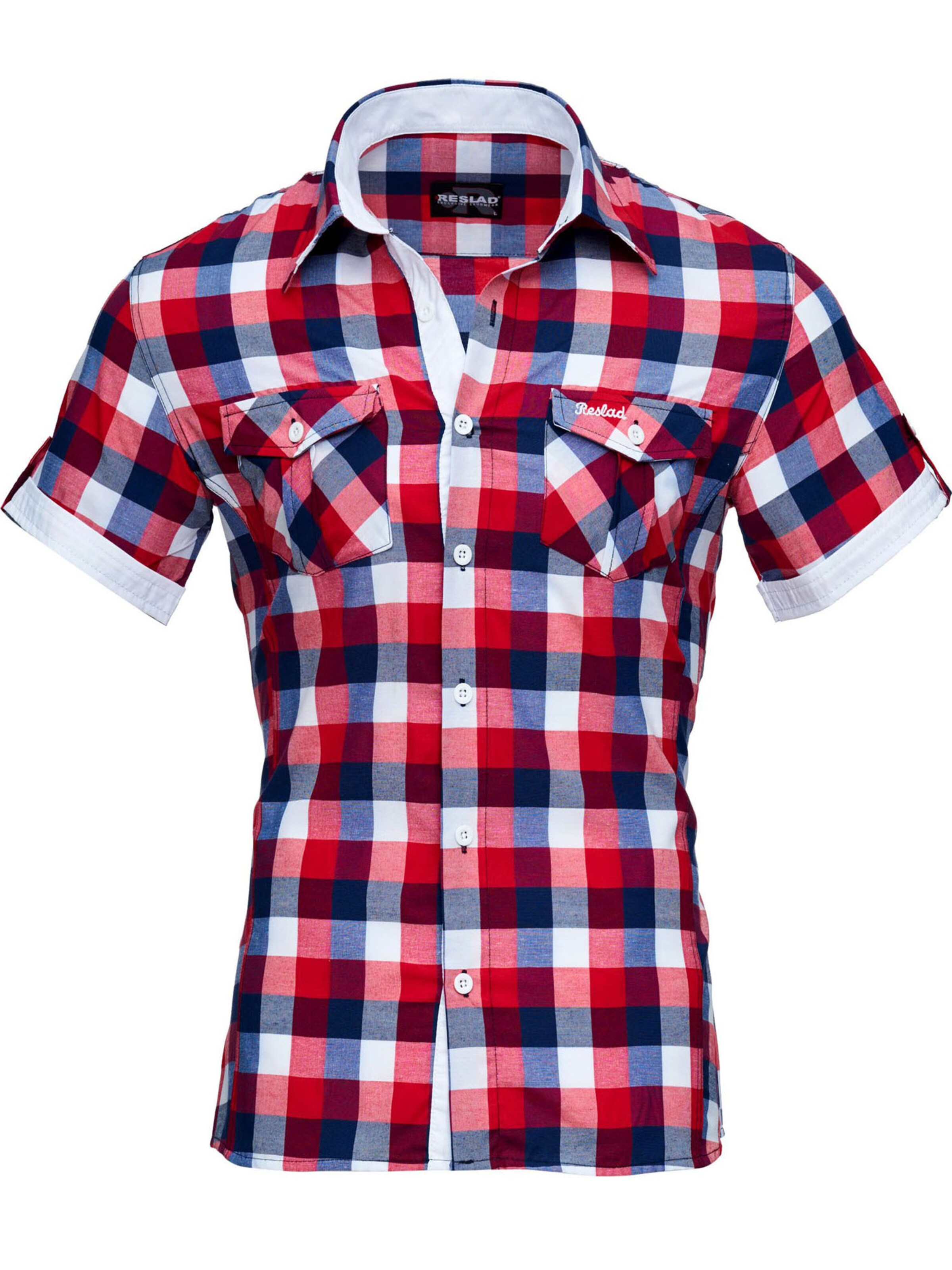 Reslad Slim Fit Hemd 'RS7065'‌‌‌‌‌‌ in Rot: Vorderseite