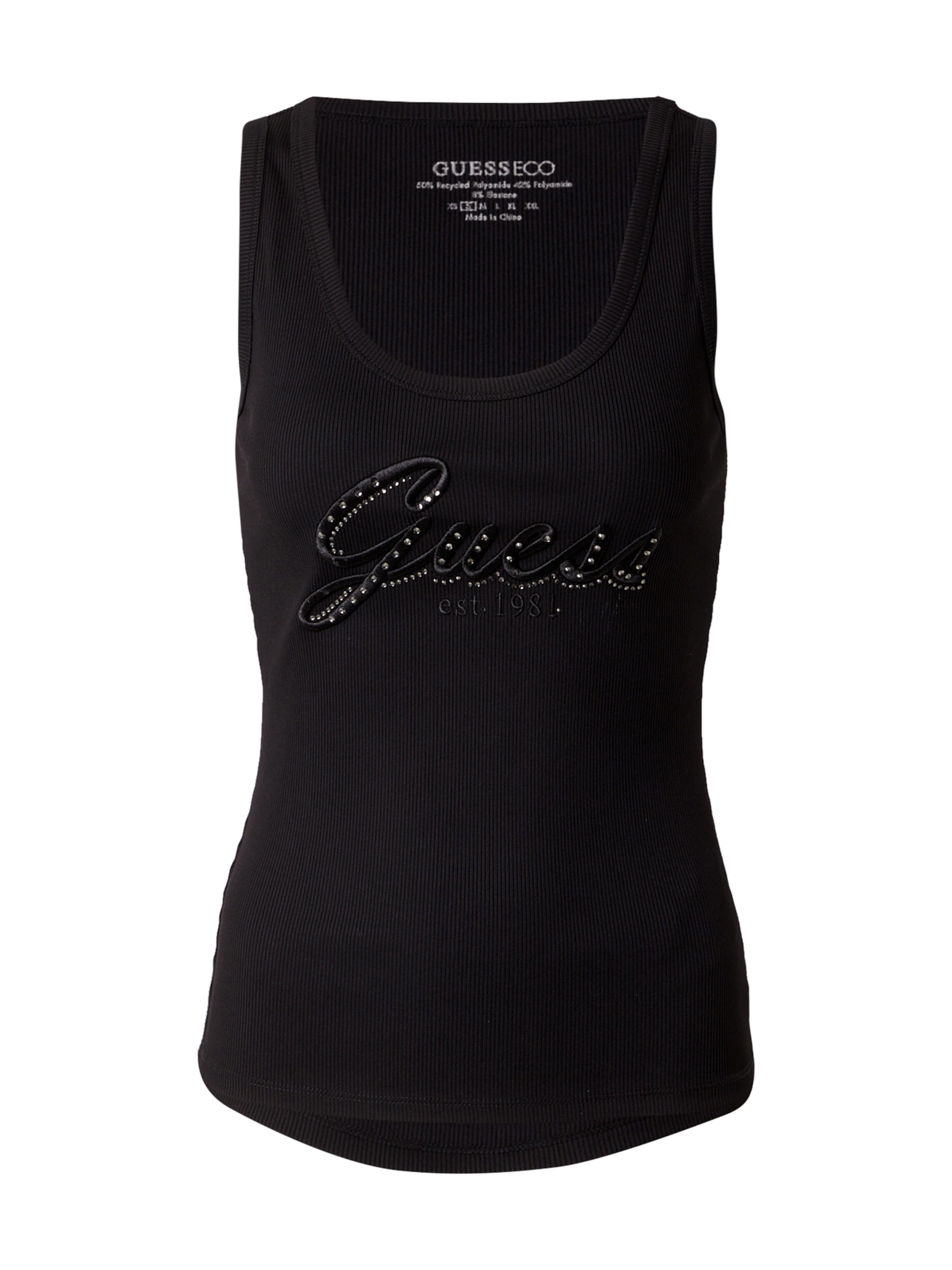 GUESS - Top 'RAISSA' en negro: frente