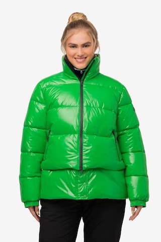 Ulla Popken Winter Jacket in Green: front